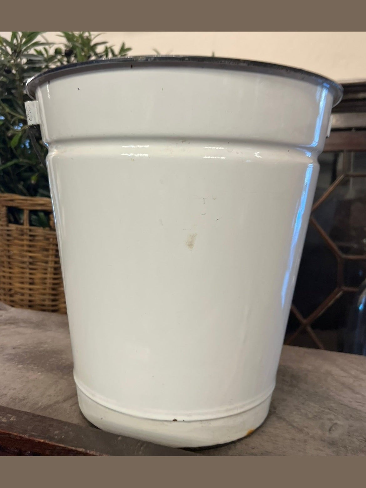 Vintage Hungarian White Water Bucket