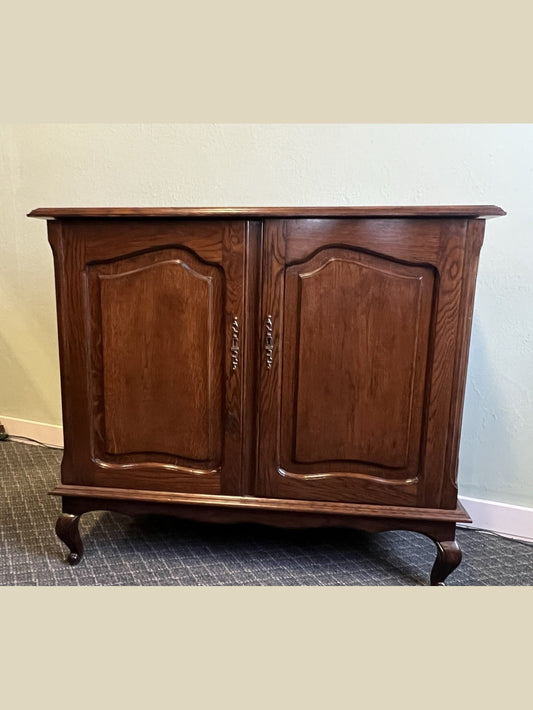 Vintage Belgian Medium Oak Cabinet