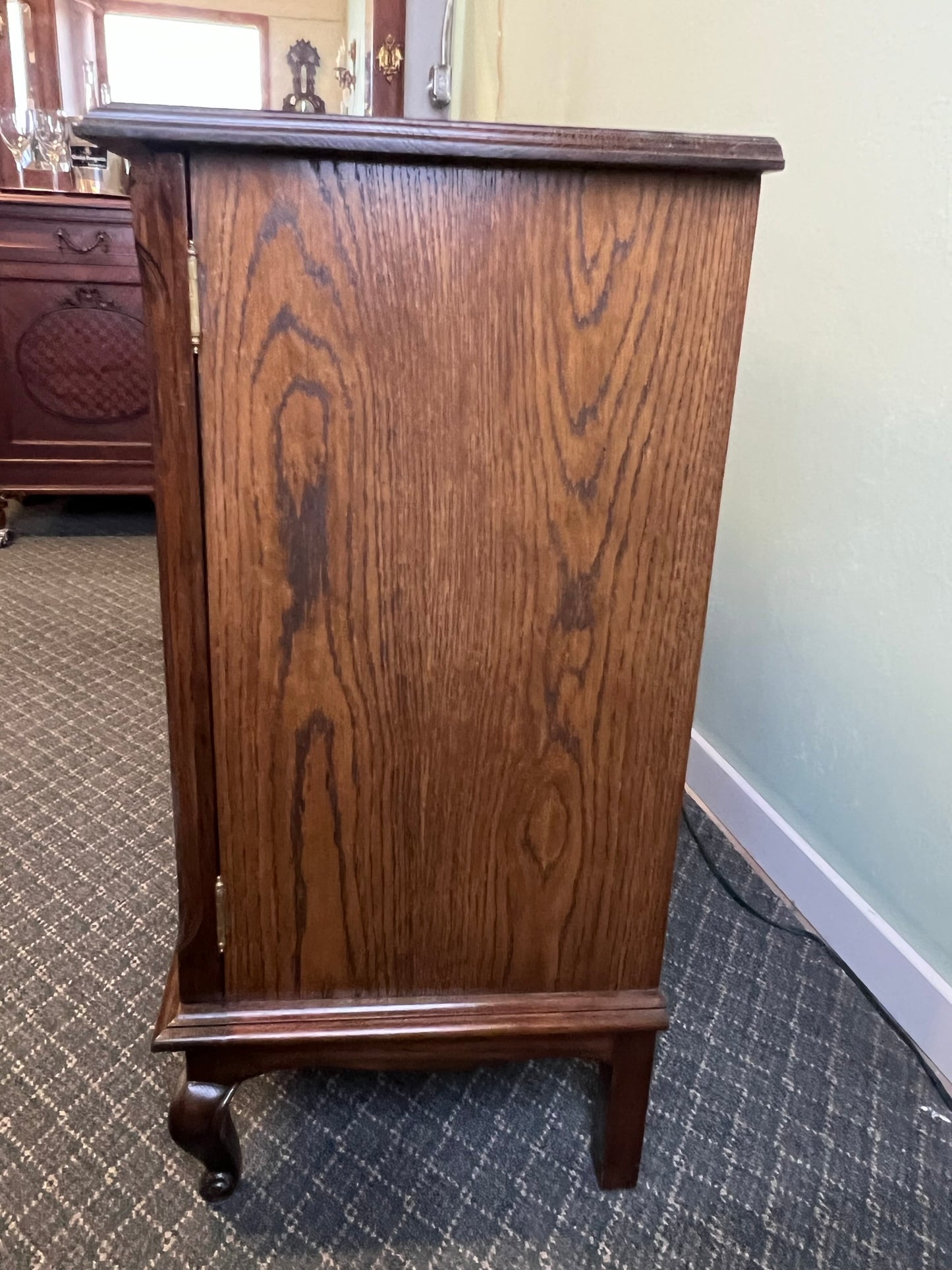 Vintage Belgian Medium Oak Cabinet