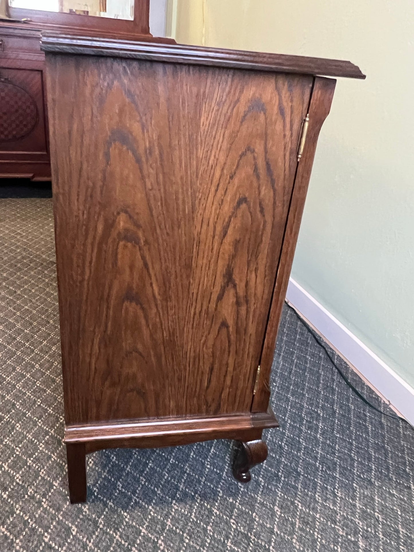 Vintage Belgian Medium Oak Cabinet