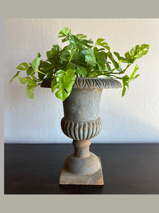 Vintage French Cast Iron Urn Planter