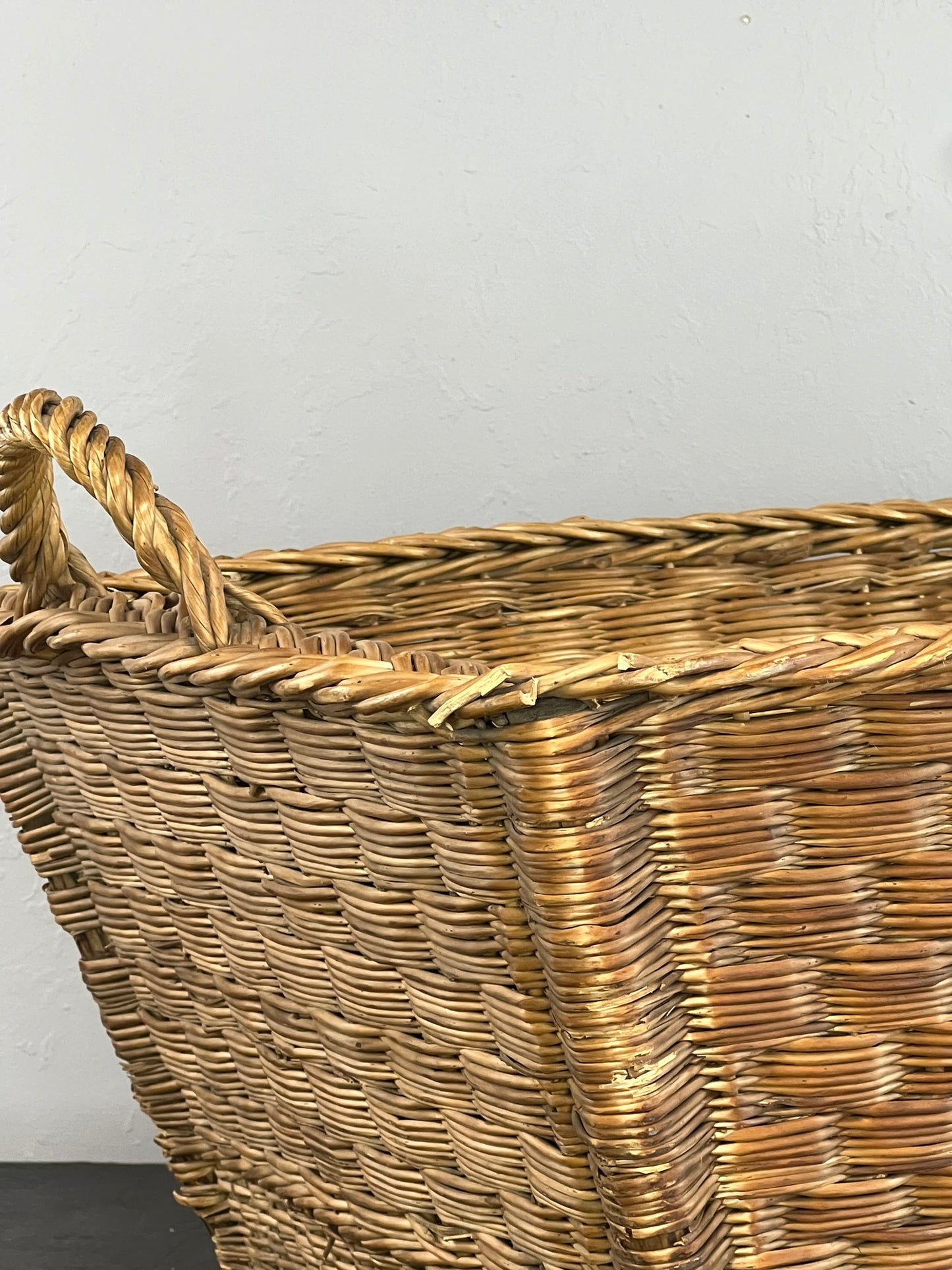 Vintage European Wicker Laundry Basket - Extra Large #6302