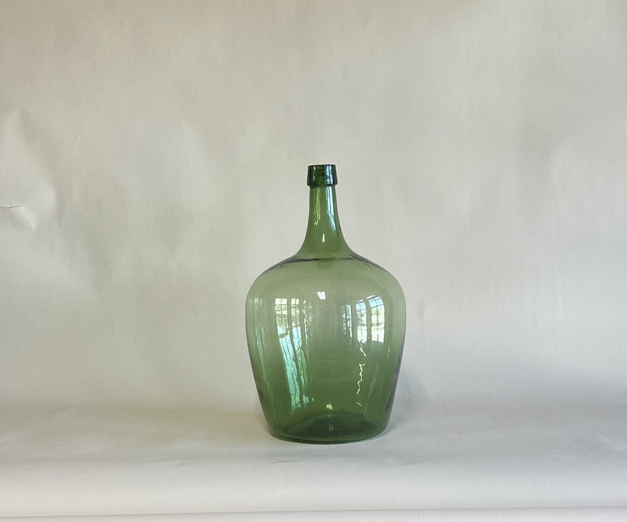 Vintage Hungarian Medium Light Green Demijohn