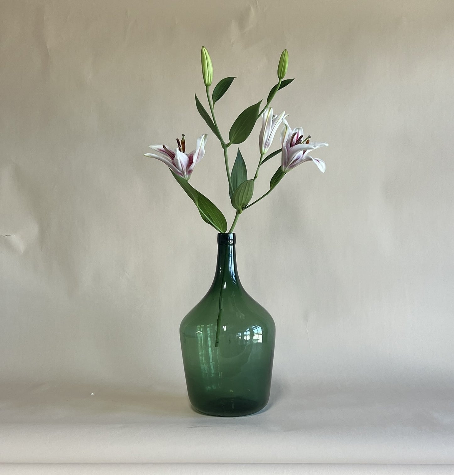 Vintage Hungarian Medium Green Demijohn