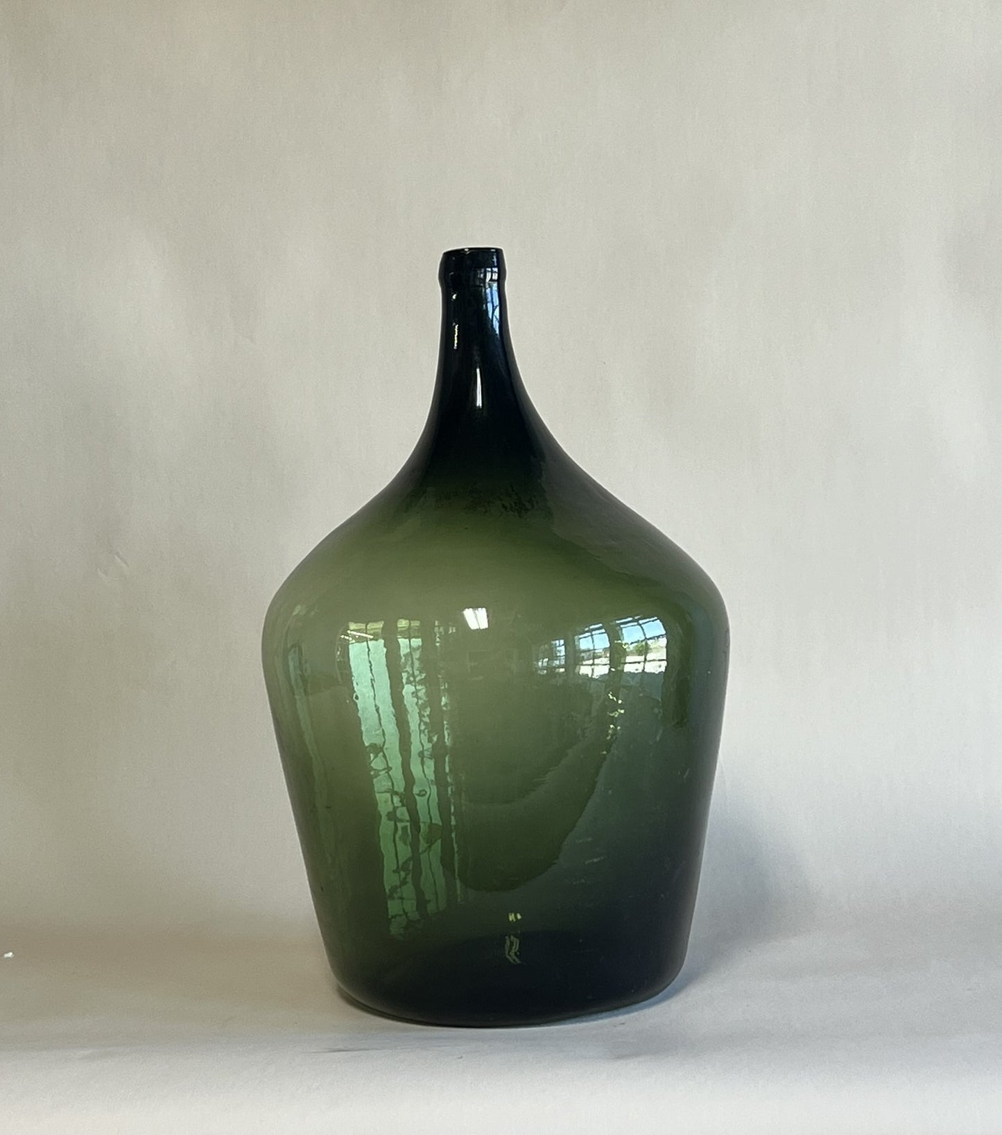 Vintage Hungarian Olive Green Demijohn