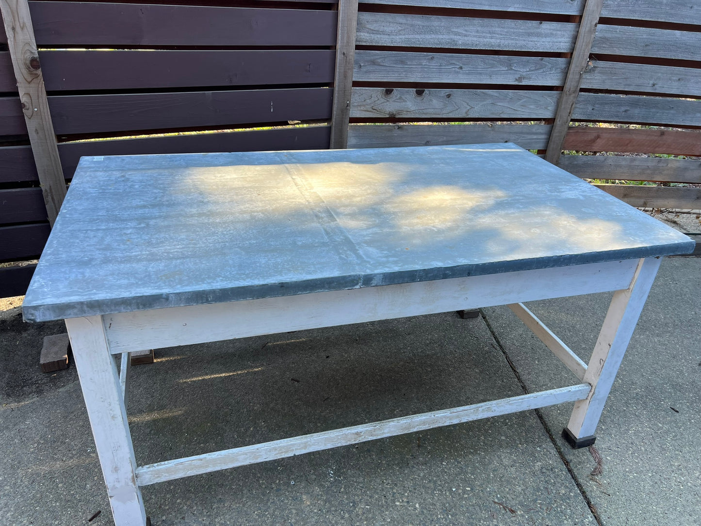 Hungarian Zinc Top Kitchen Table