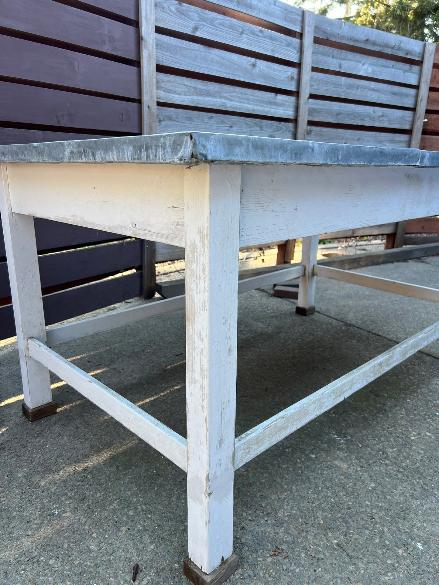 Hungarian Zinc Top Kitchen Table