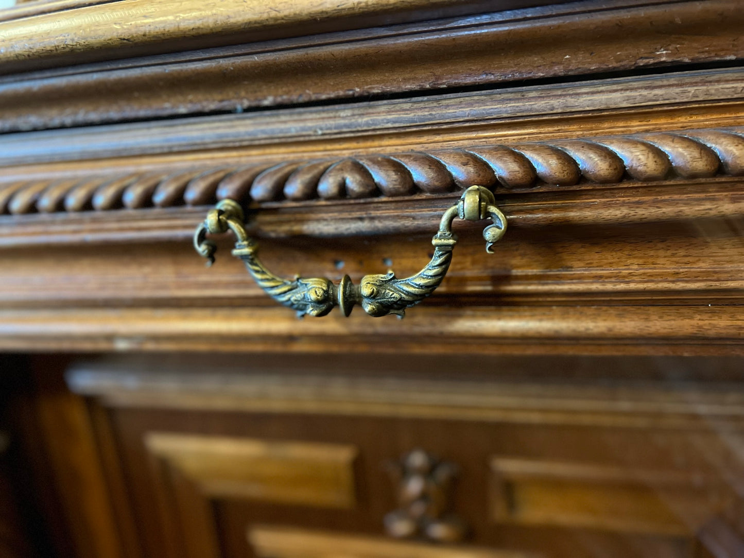 French Light Walnut Louis XIV Style ca. 1880