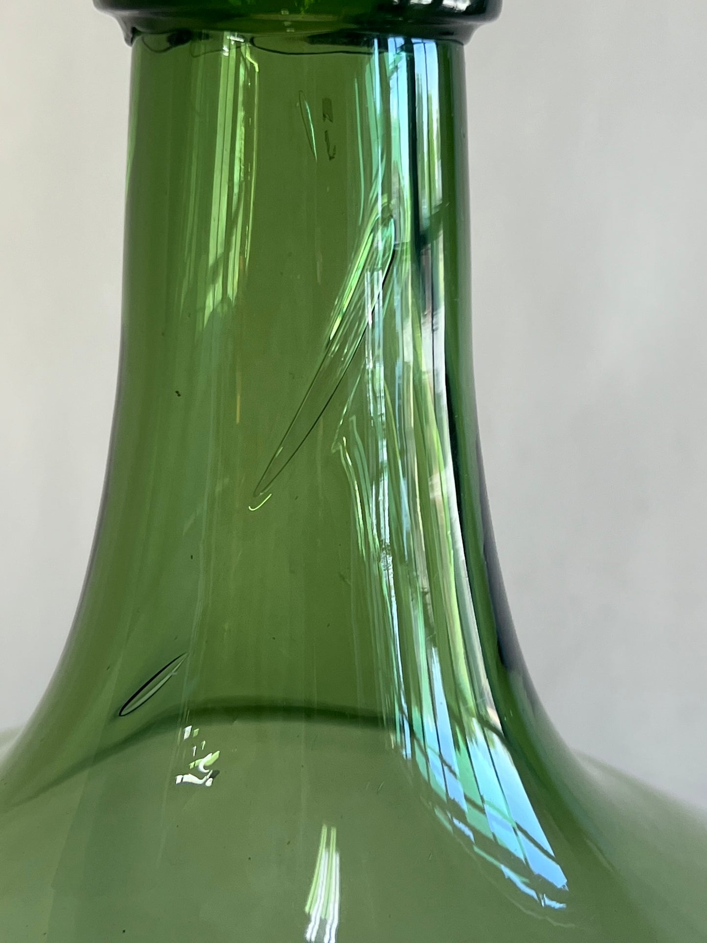 Vintage Hungarian Medium Light Green Demijohn