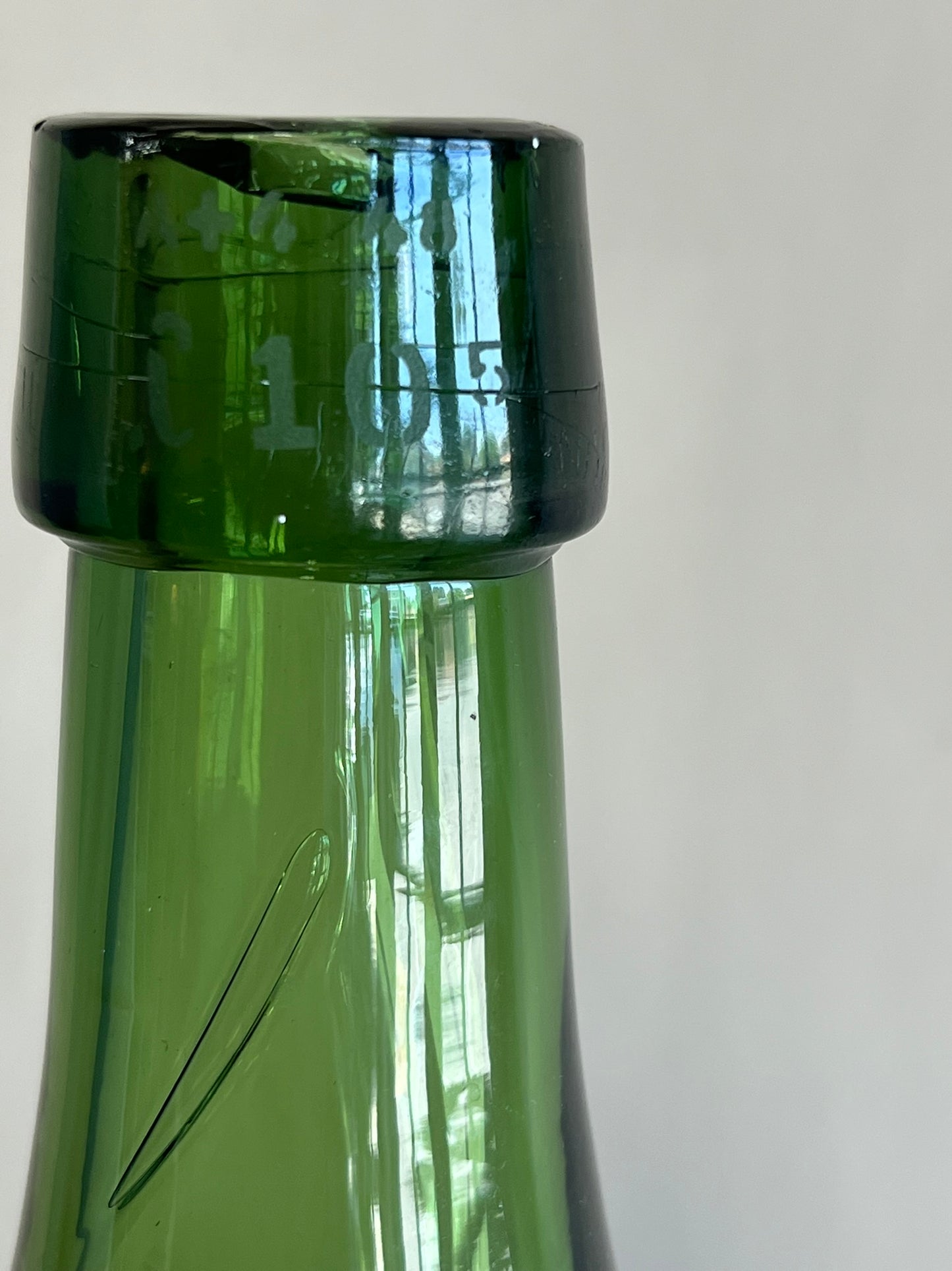 Vintage Hungarian Medium Light Green Demijohn