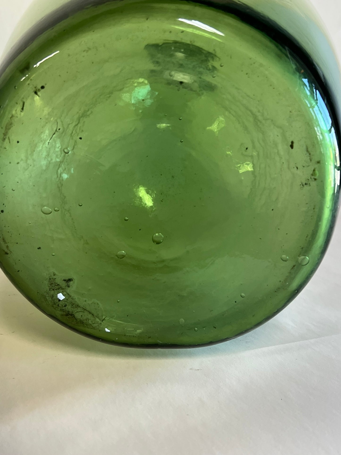 Vintage Hungarian Medium Light Green Demijohn