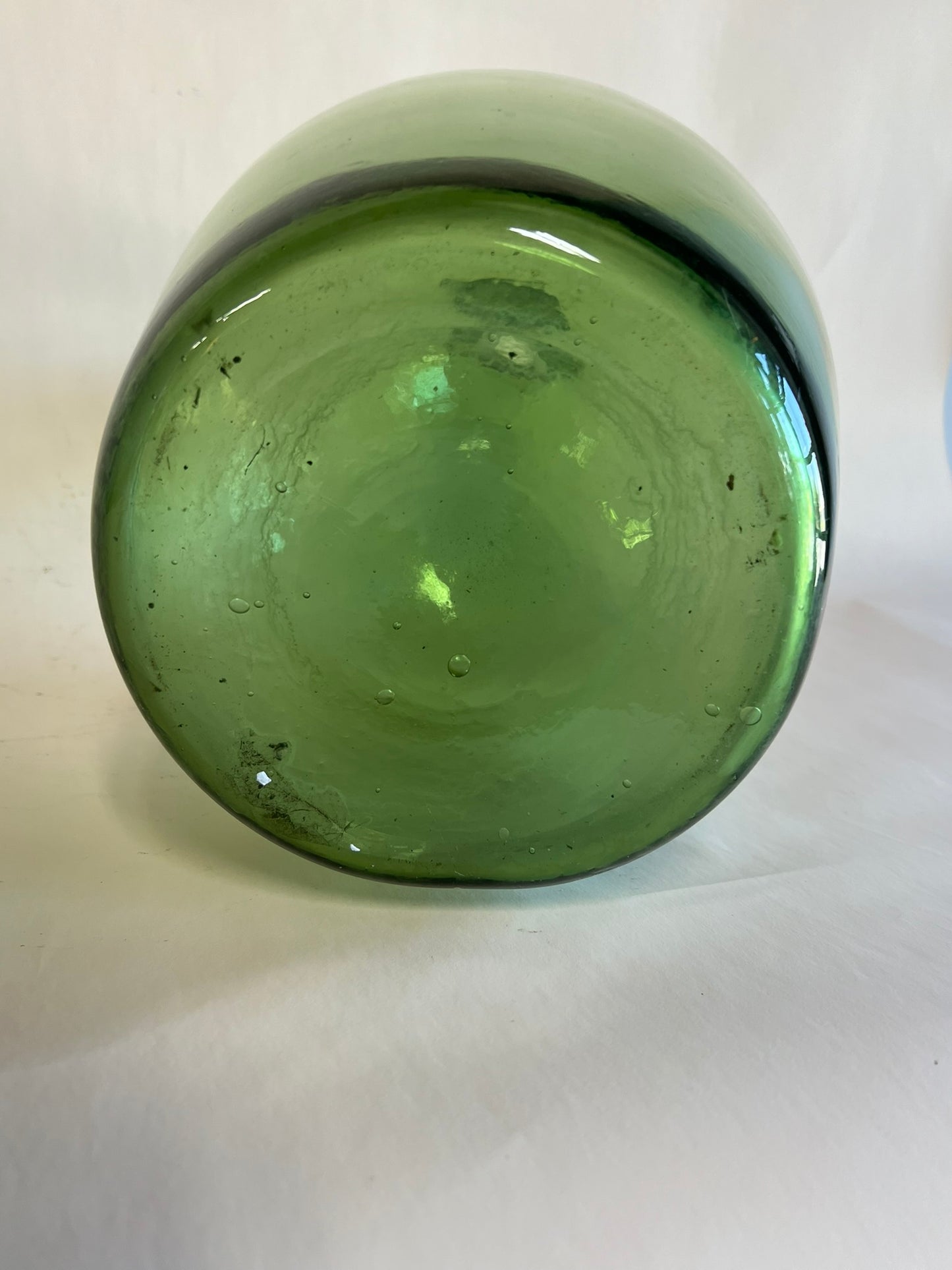 Vintage Hungarian Medium Light Green Demijohn