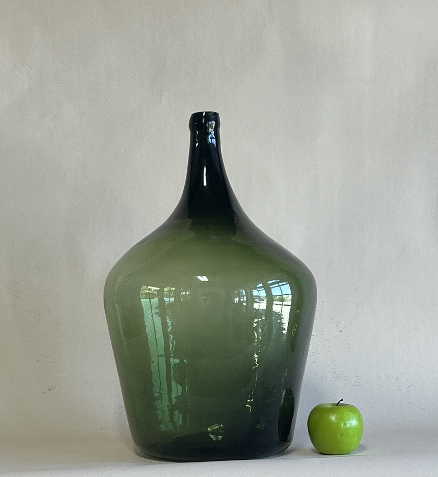 Vintage Hungarian Olive Green Demijohn