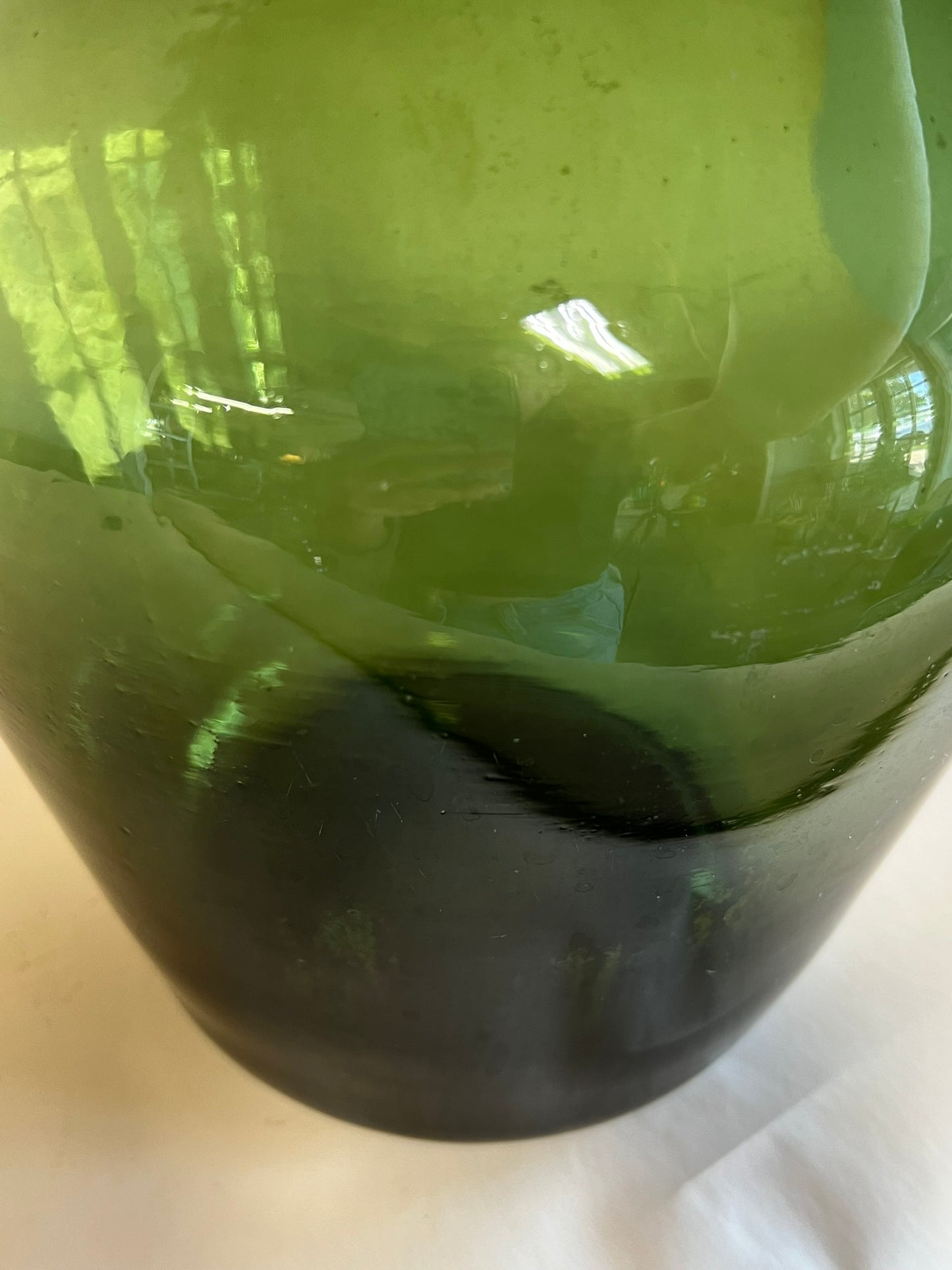 Vintage Hungarian Olive Green Demijohn