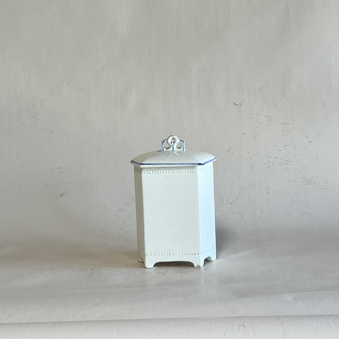 Antique Belgian Art Deco Porcelain Spice Jar Set – 10-Piece Kitchen Storage