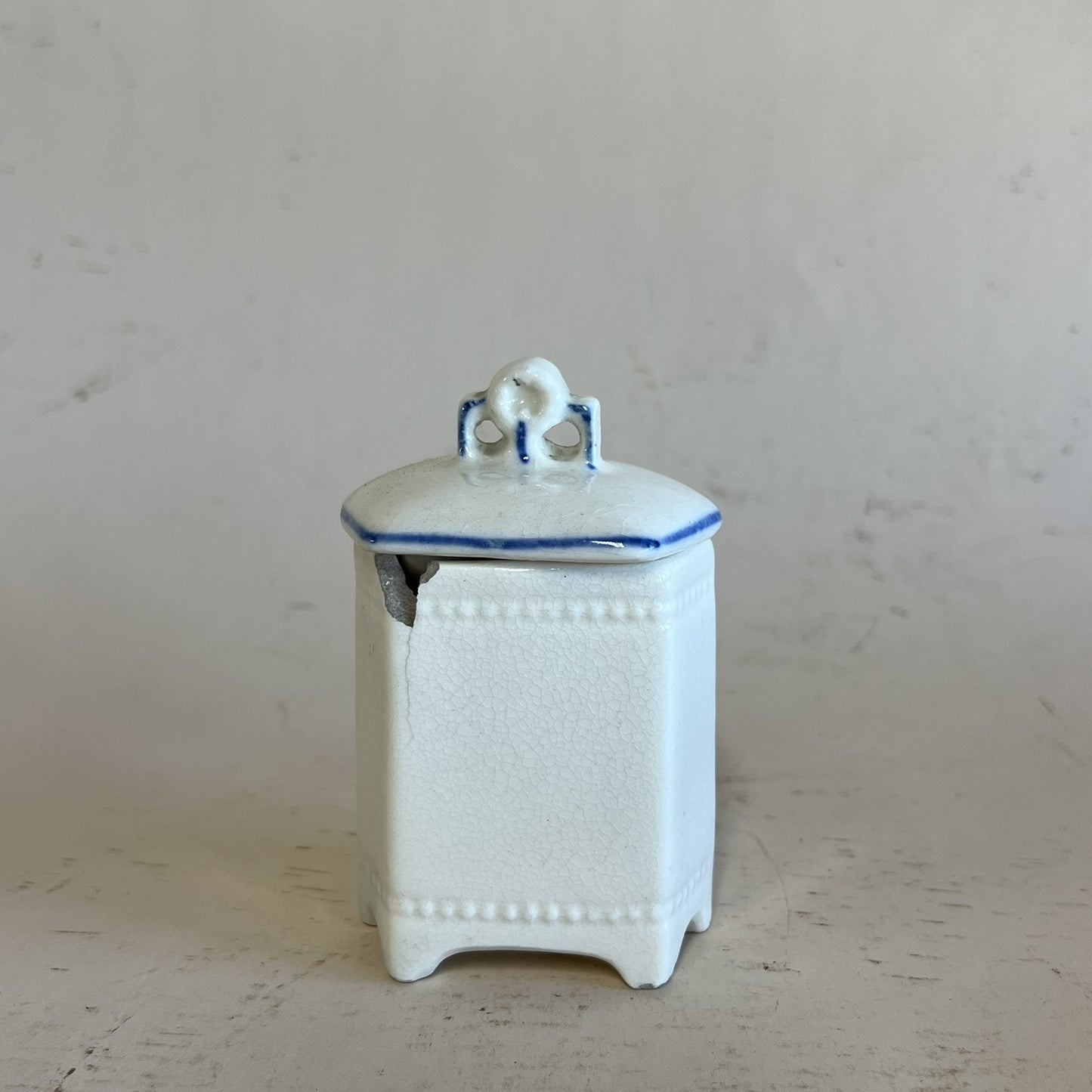 Antique Belgian Art Deco Porcelain Spice Jar Set – 10-Piece Kitchen Storage