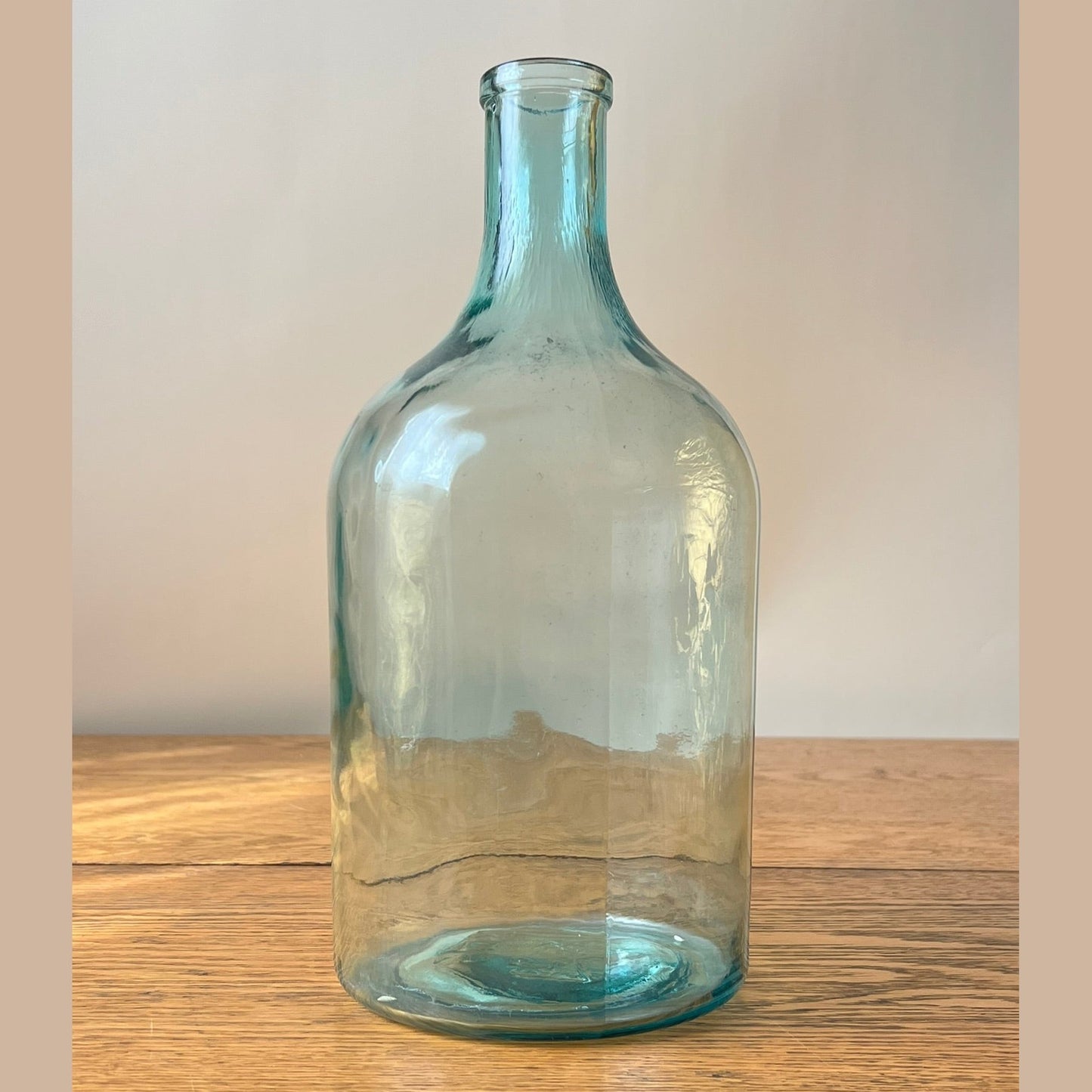 Vintage Light Blue Glass Hungarian Decanter