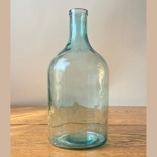 Vintage Light Blue Glass Hungarian Decanter