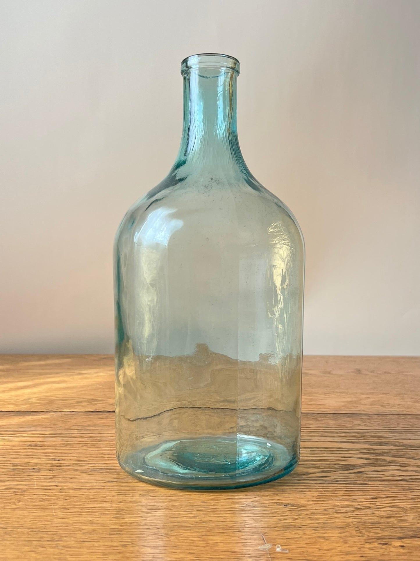 Vintage Light Blue Glass Hungarian Decanter