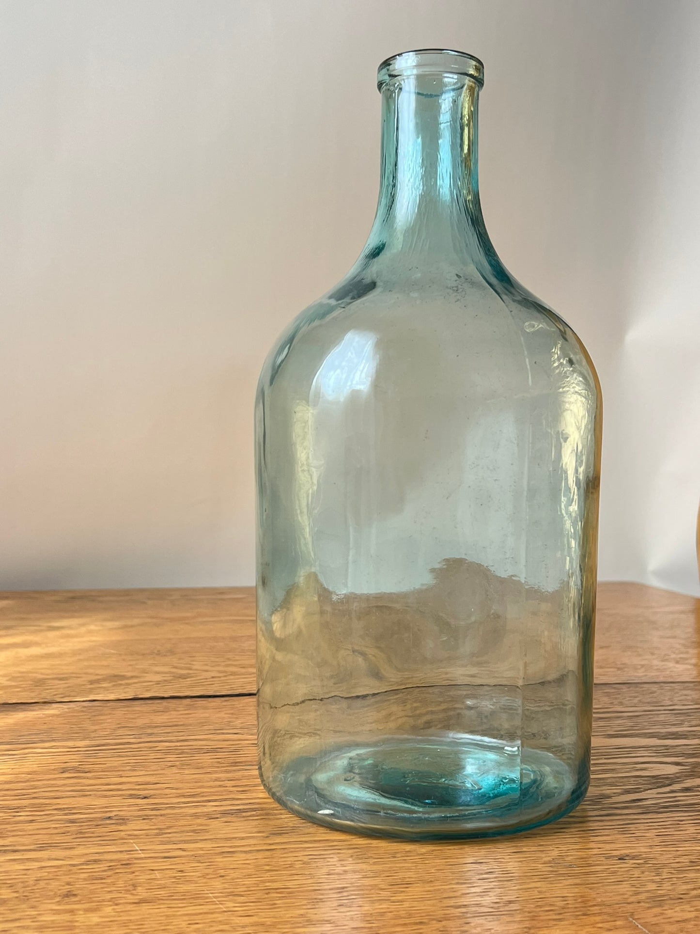 Vintage Light Blue Glass Hungarian Decanter