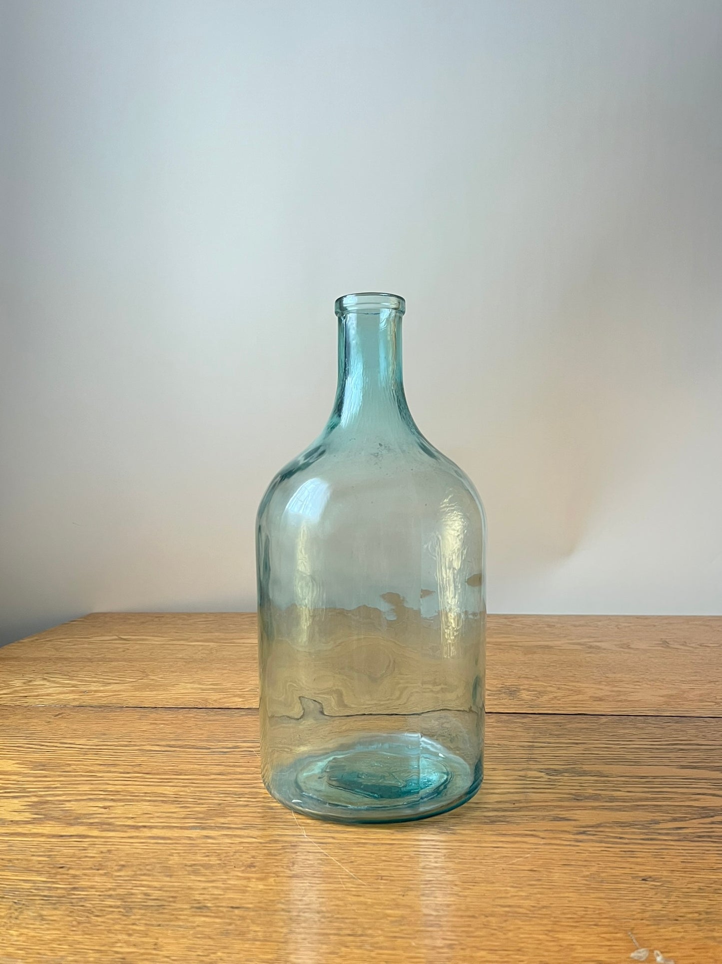 Vintage Light Blue Glass Hungarian Decanter