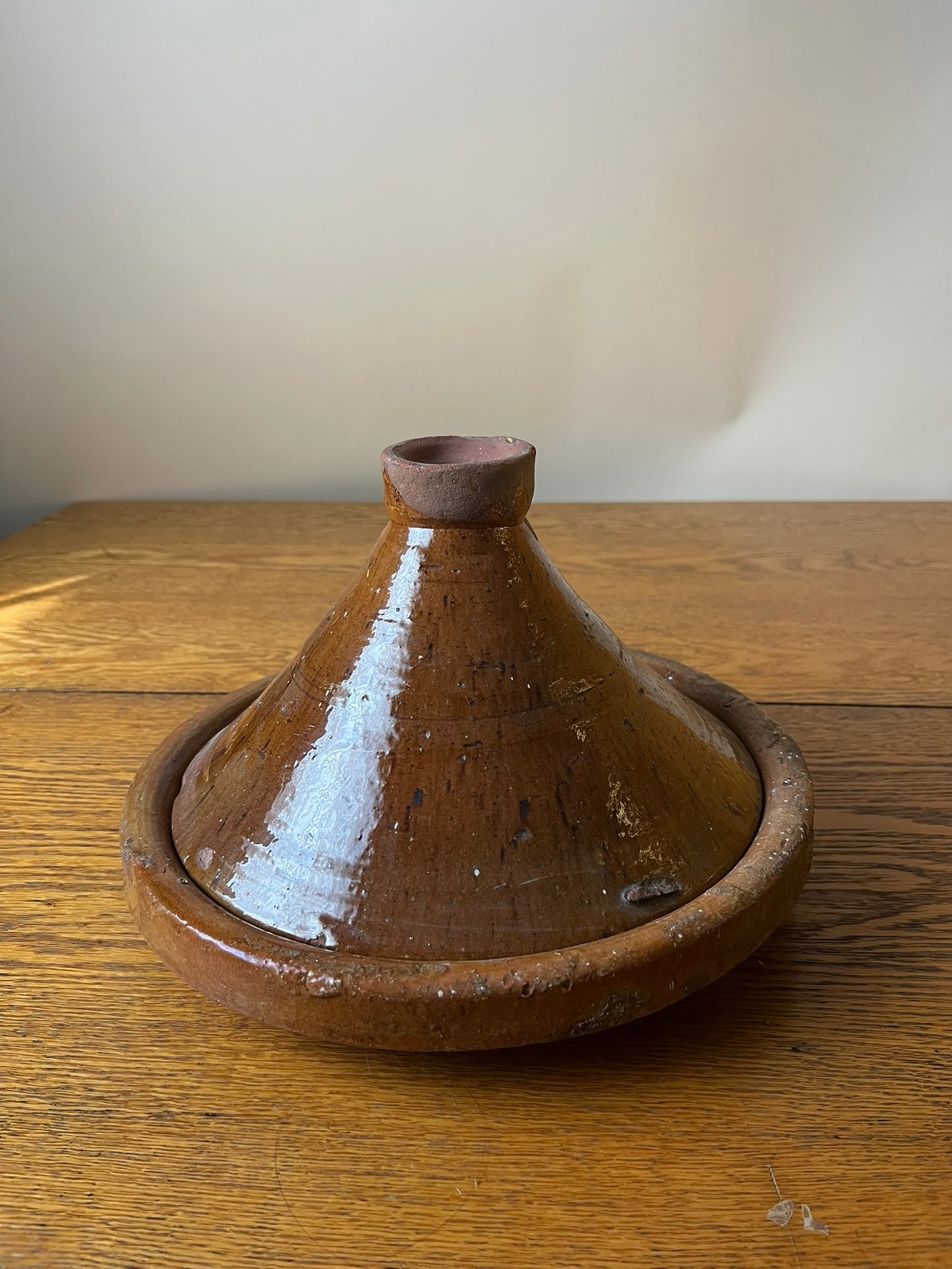 French Terracotta Tandoori-Style Bowl with Lid #02