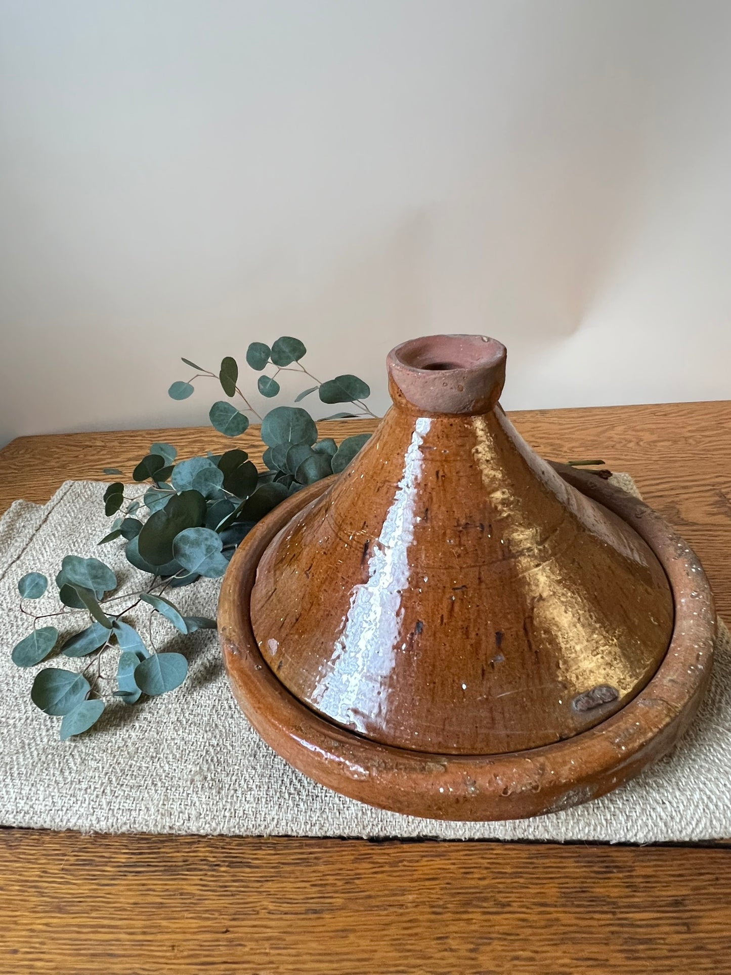 French Terracotta Tandoori-Style Bowl with Lid #02