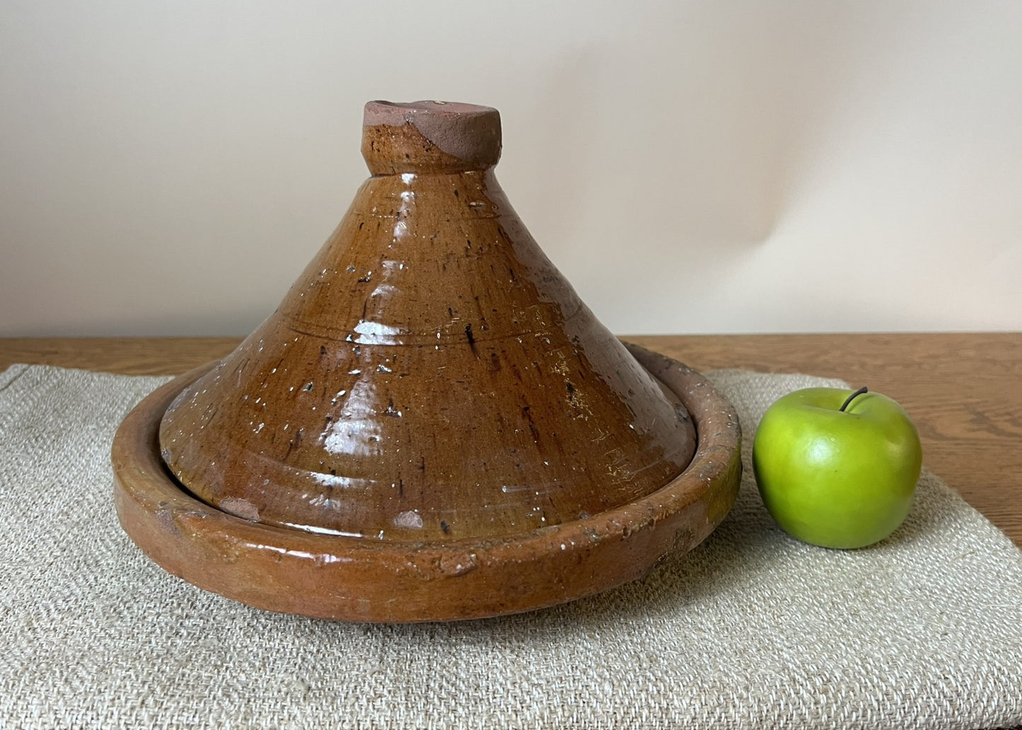 French Terracotta Tandoori-Style Bowl with Lid #02