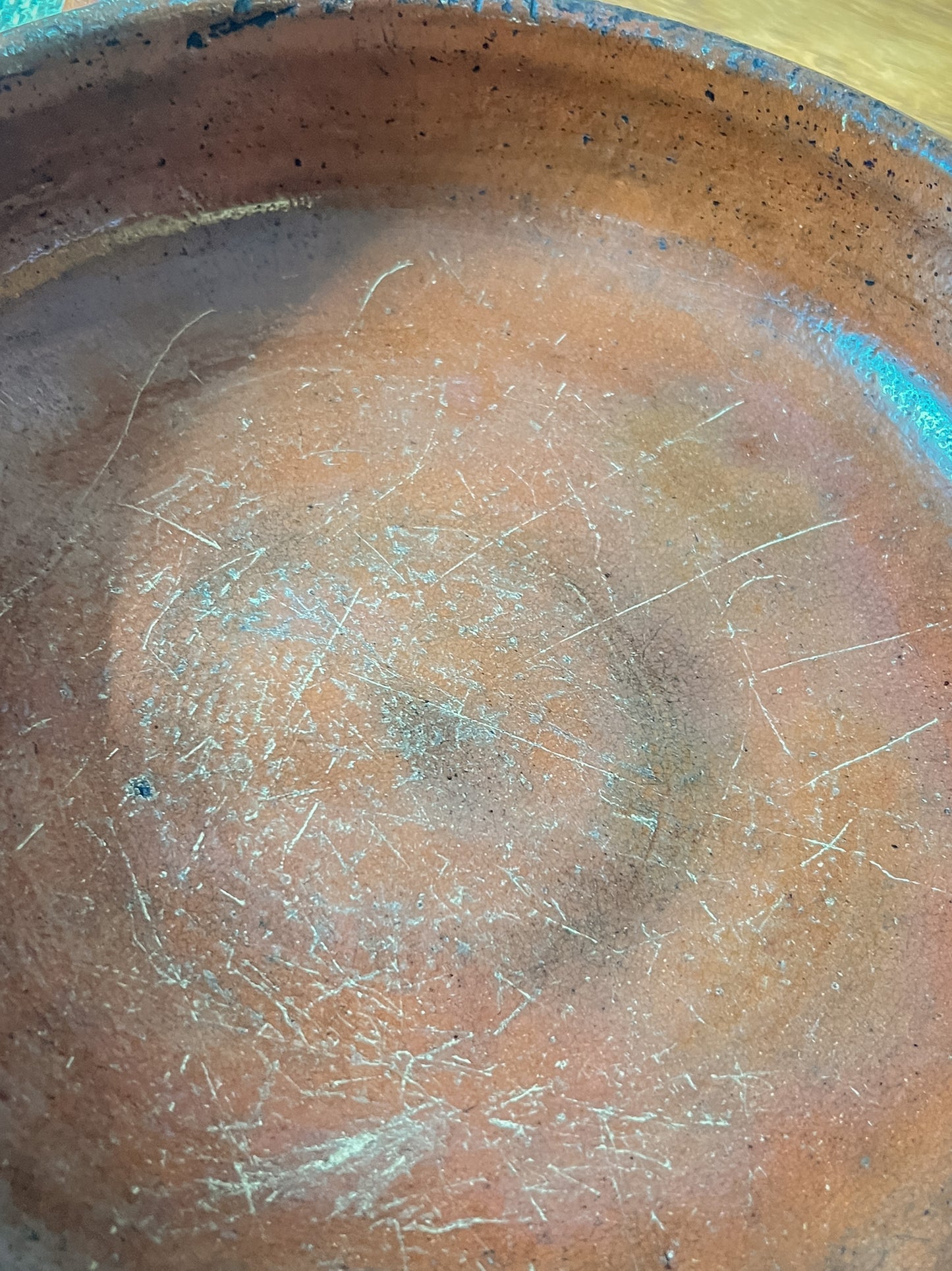 French Red Glazed Terracotta Bowl with Lid #04