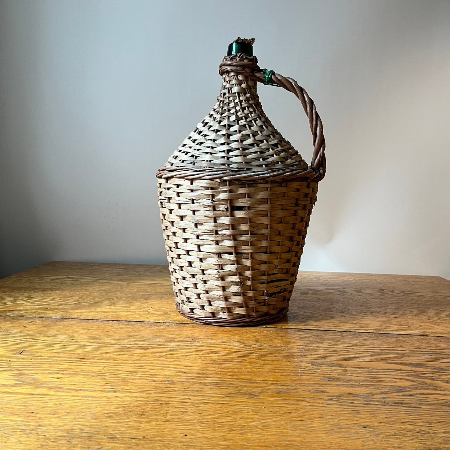 Vintage Hungarian Wicker Wine Bottle #51305