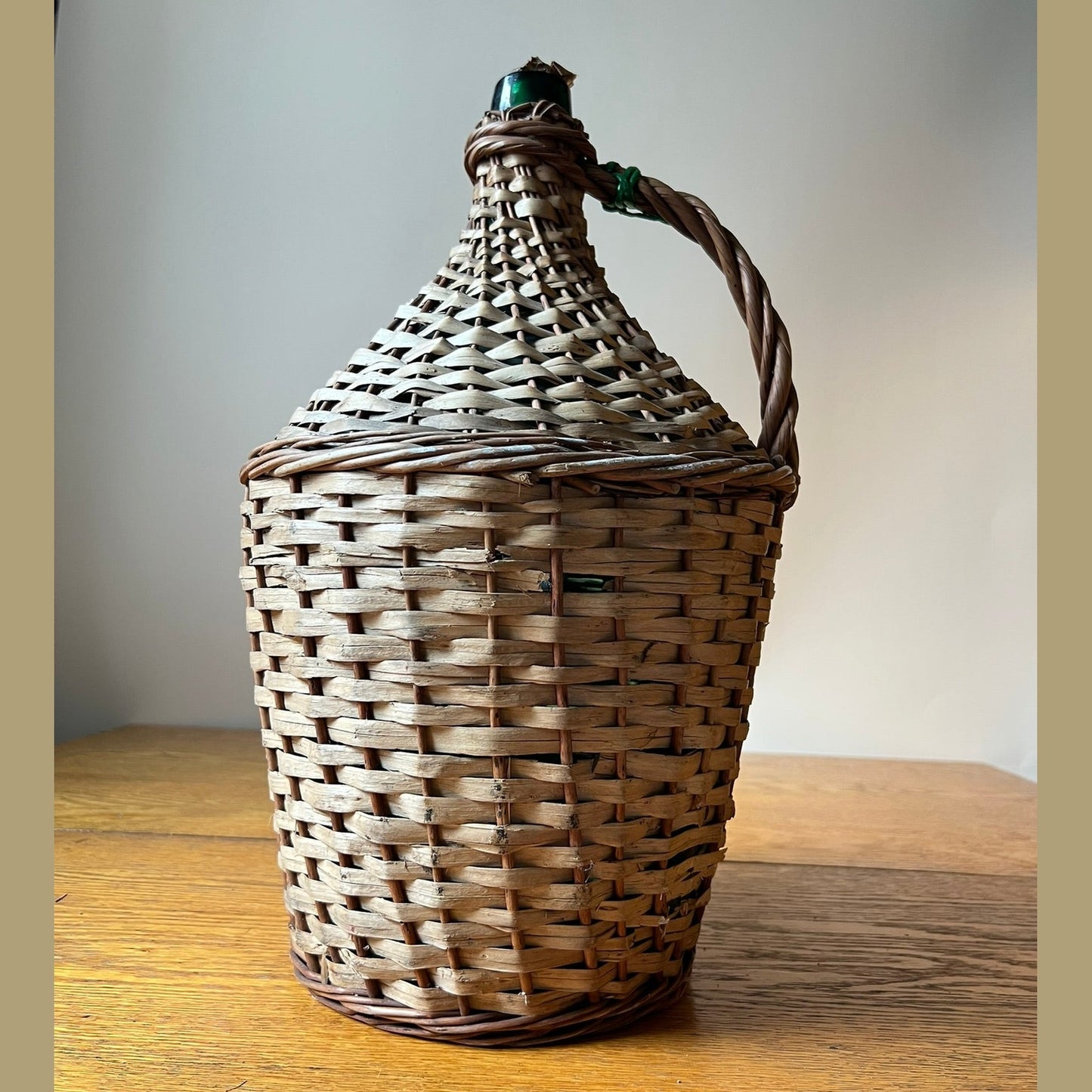 Vintage Hungarian Wicker Wine Bottle #51305
