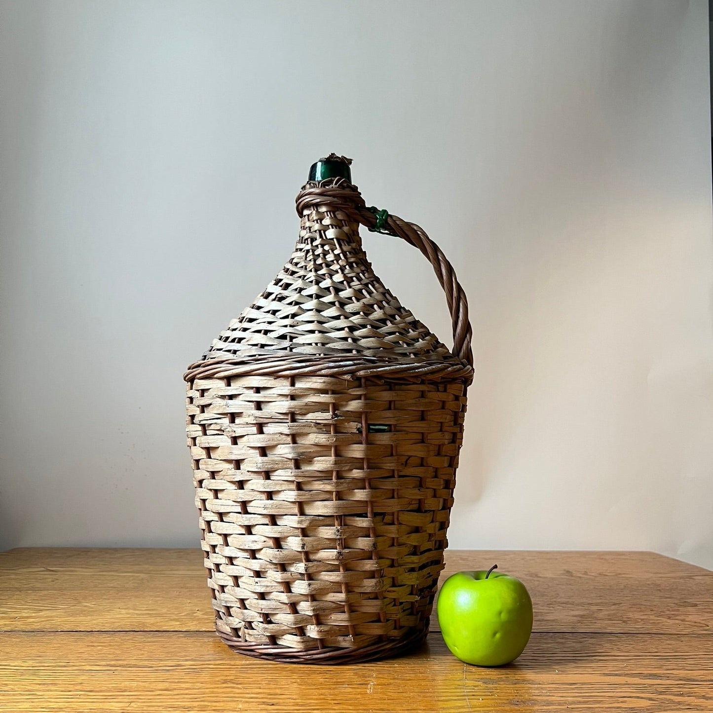 Vintage Hungarian Wicker Wine Bottle #51305