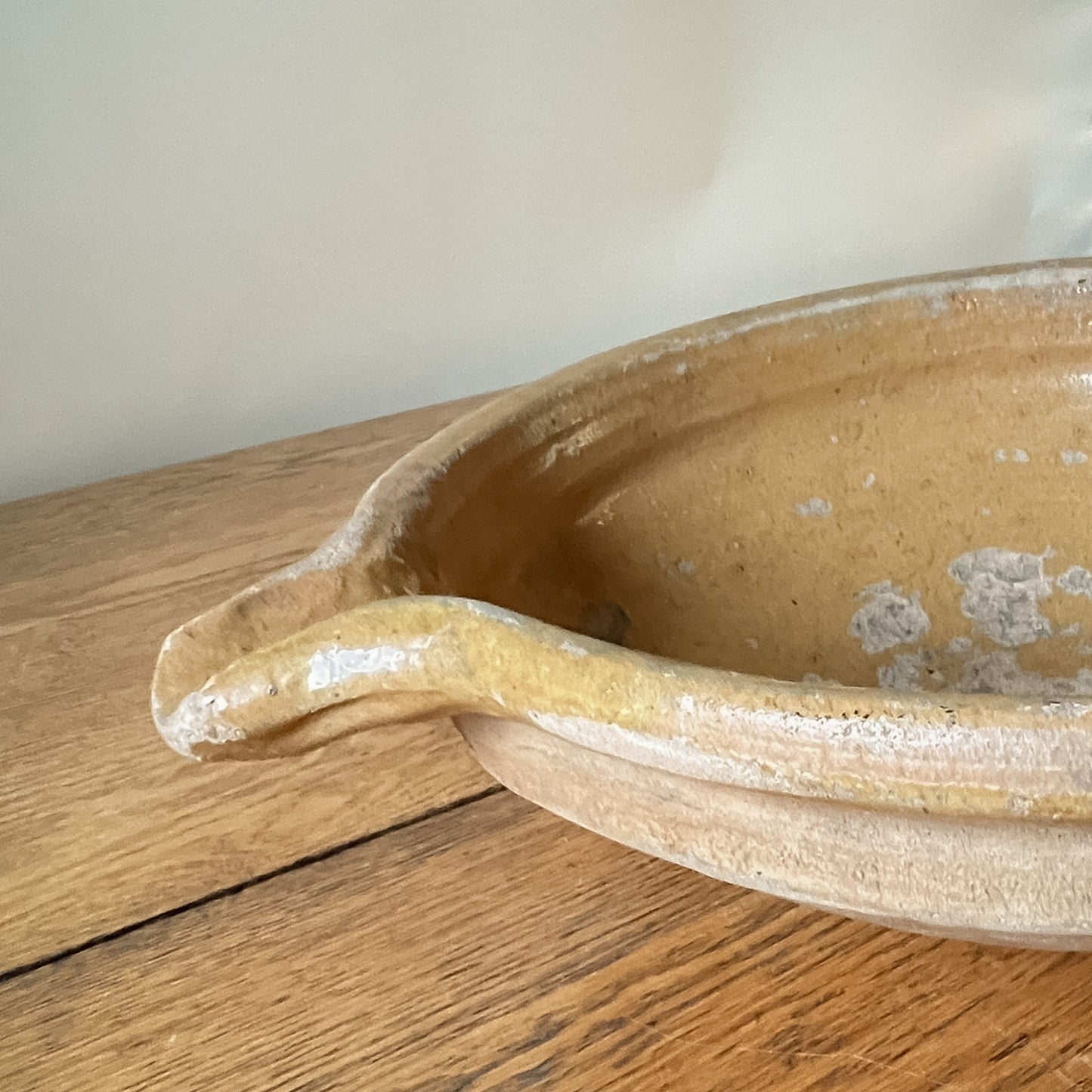 French Mustard Glazed Terracotta Cream Separating Bowl #15