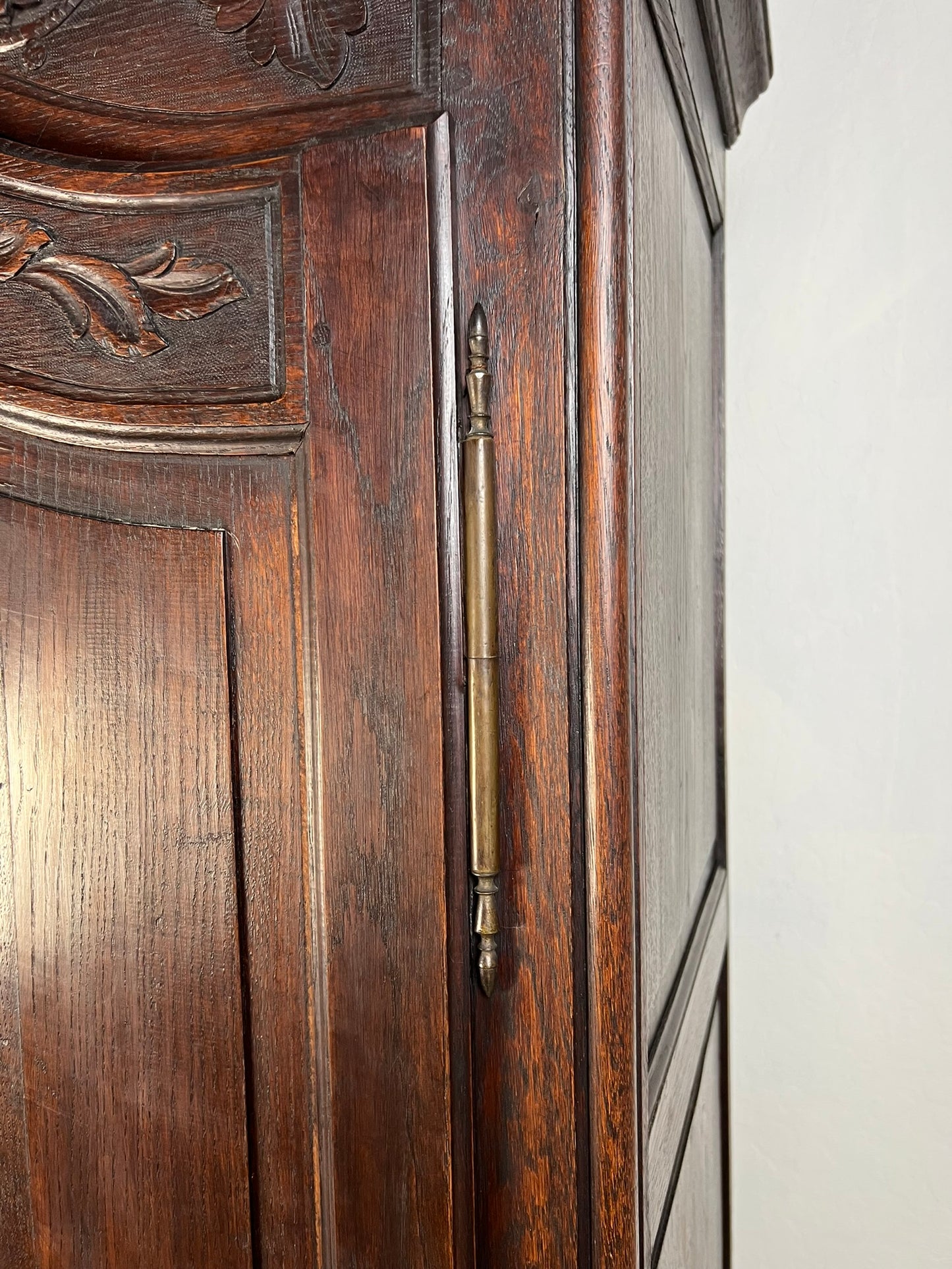French Normandy Oak Bonnetière Armoire