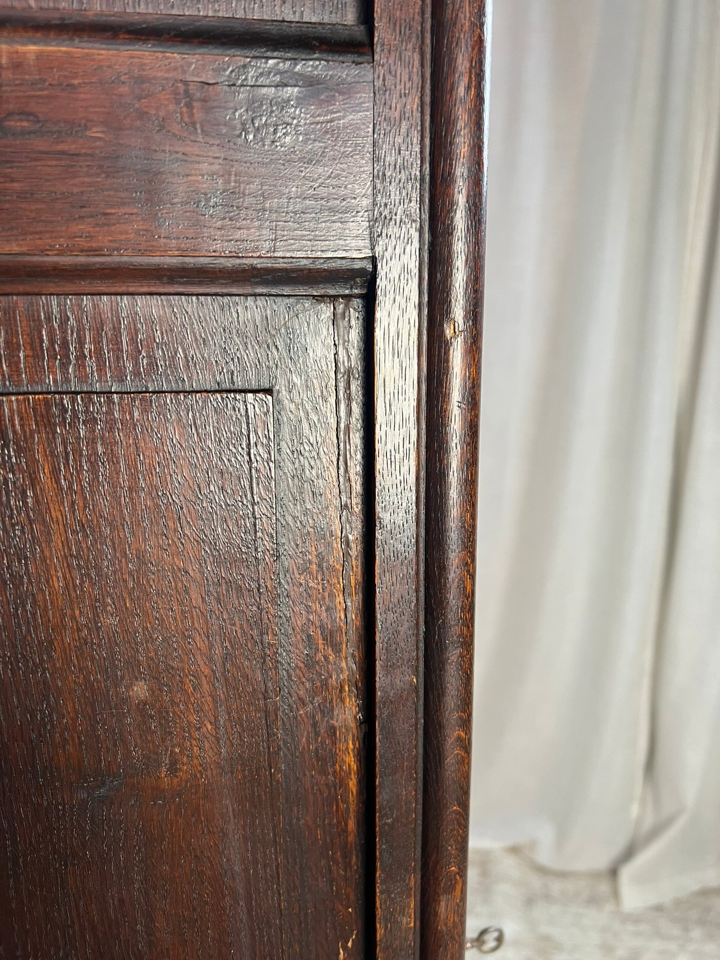 French Normandy Oak Bonnetière Armoire