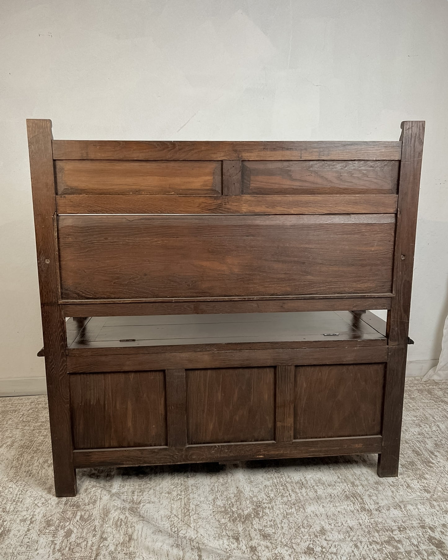 Antique French Normandy Oak Bench Chest