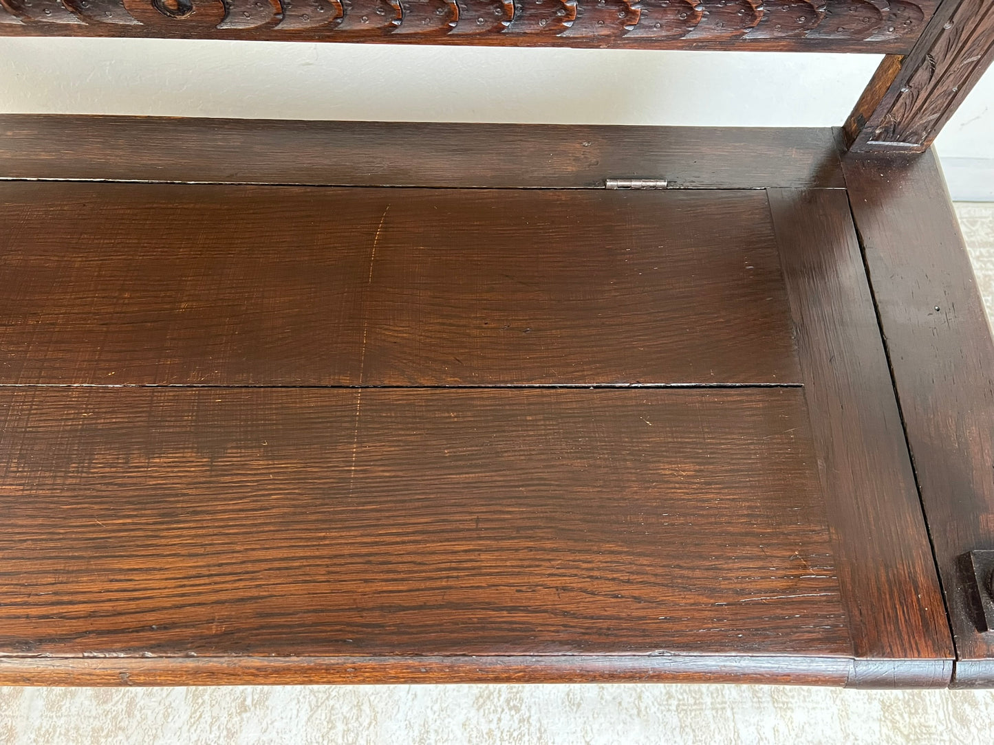 Antique French Normandy Oak Bench Chest