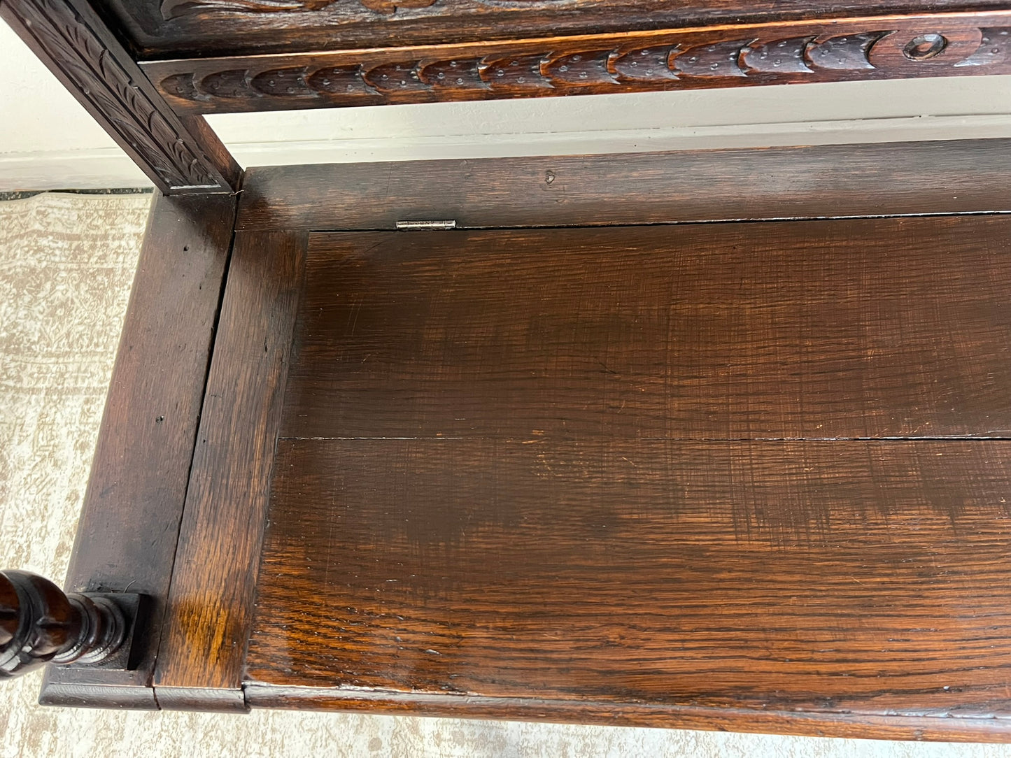 Antique French Normandy Oak Bench Chest