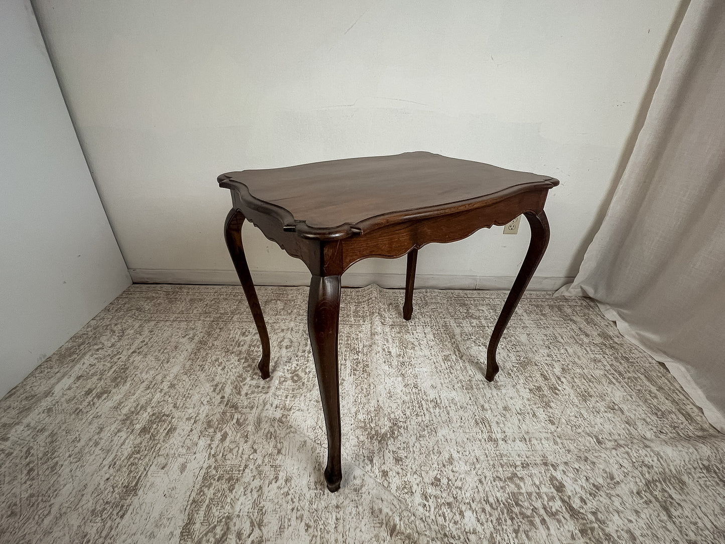 Vintage French Provincial Oak Side Table