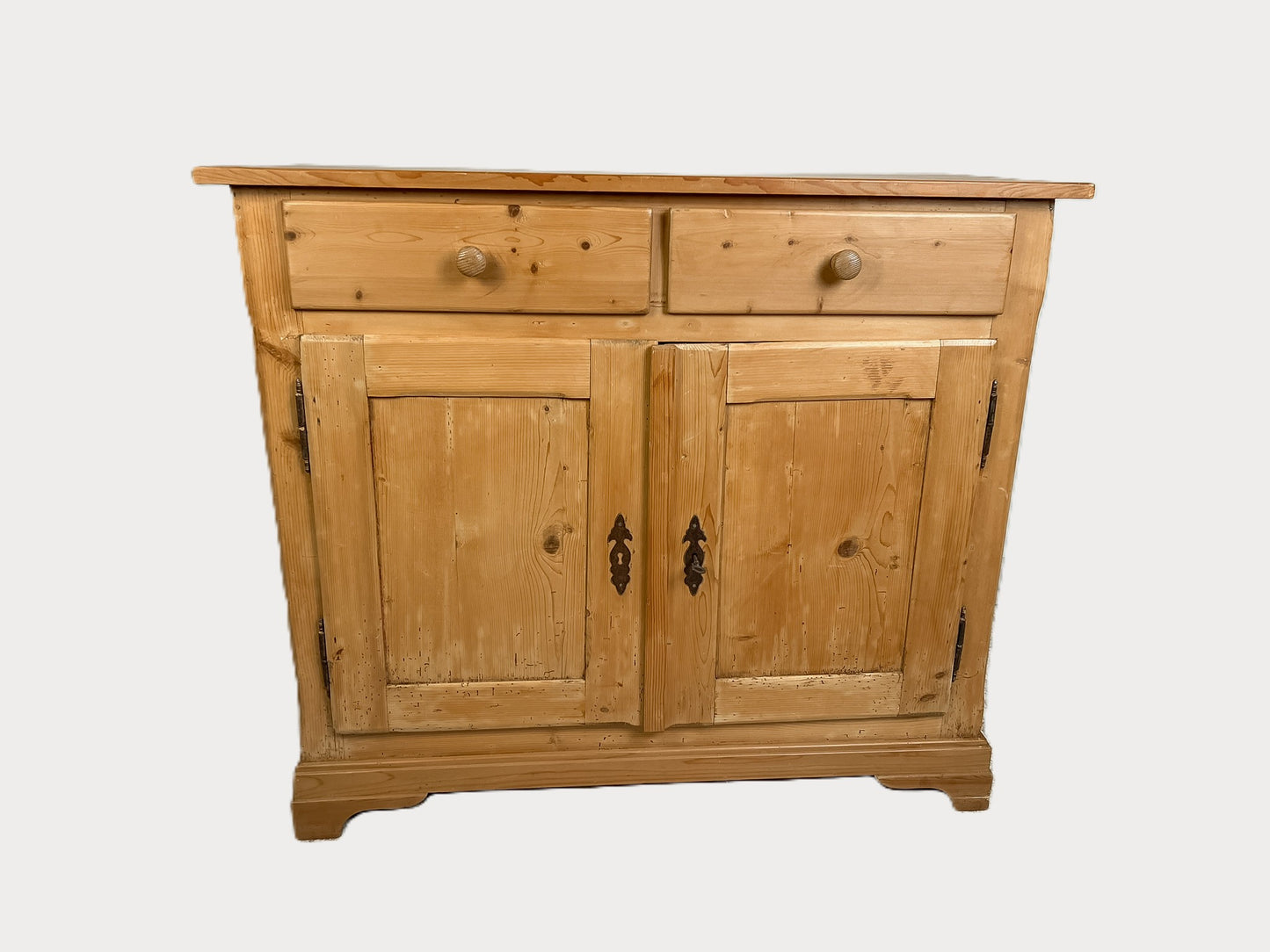 Rustic German Pine Sideboard Cabinet