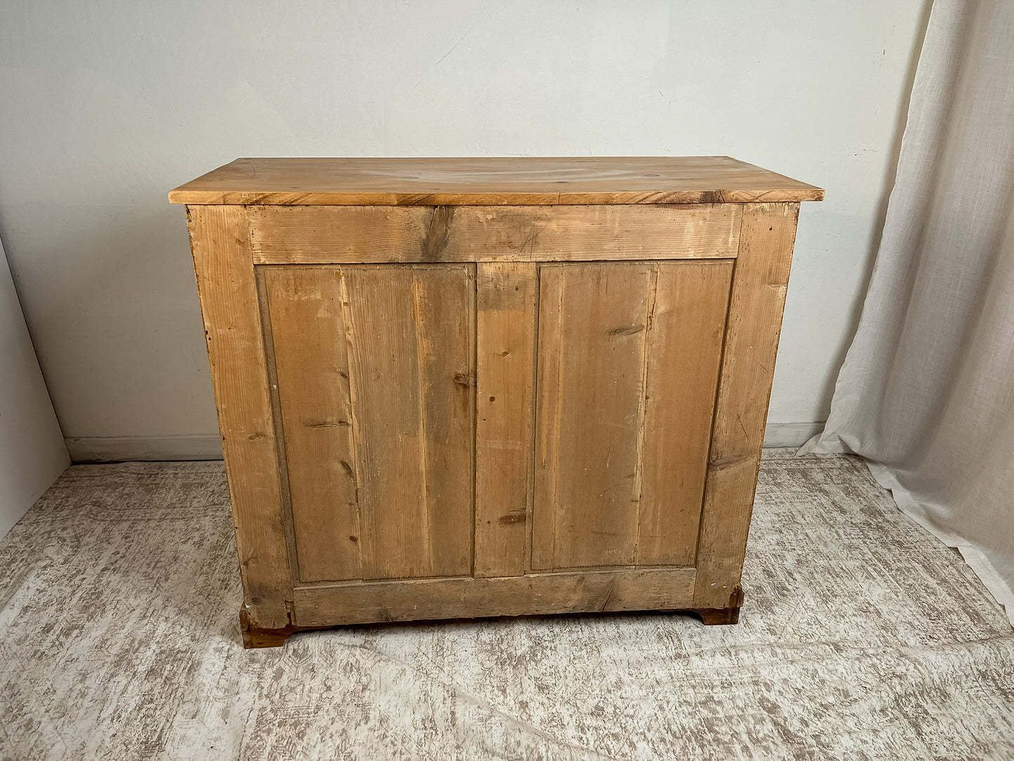 Rustic German Pine Sideboard Cabinet