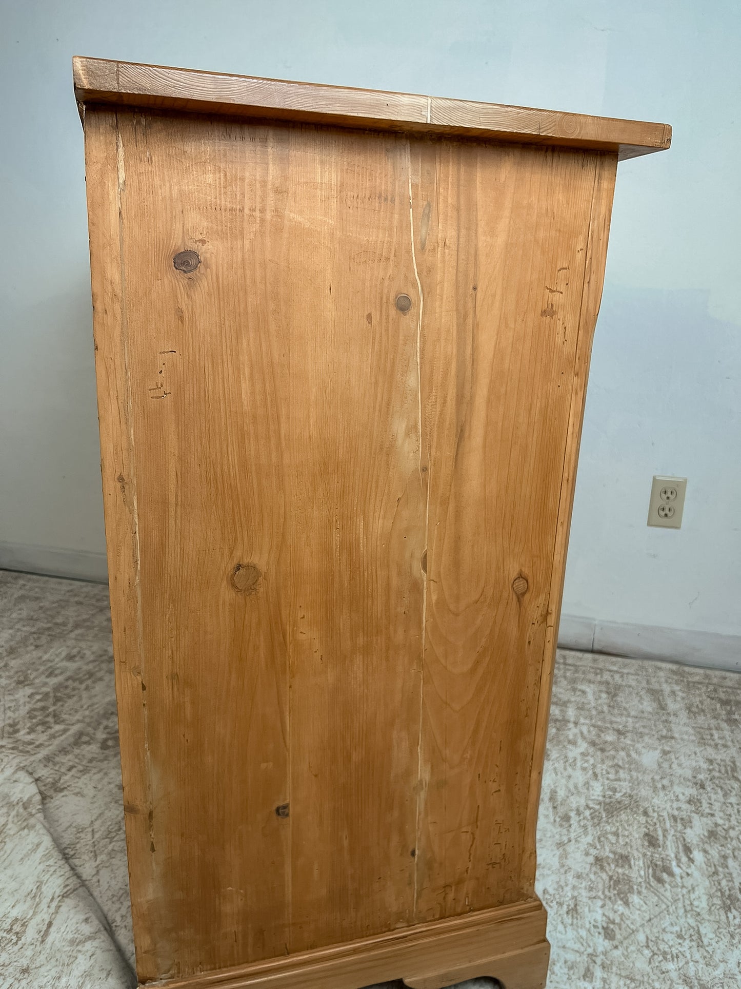 Rustic German Pine Sideboard Cabinet