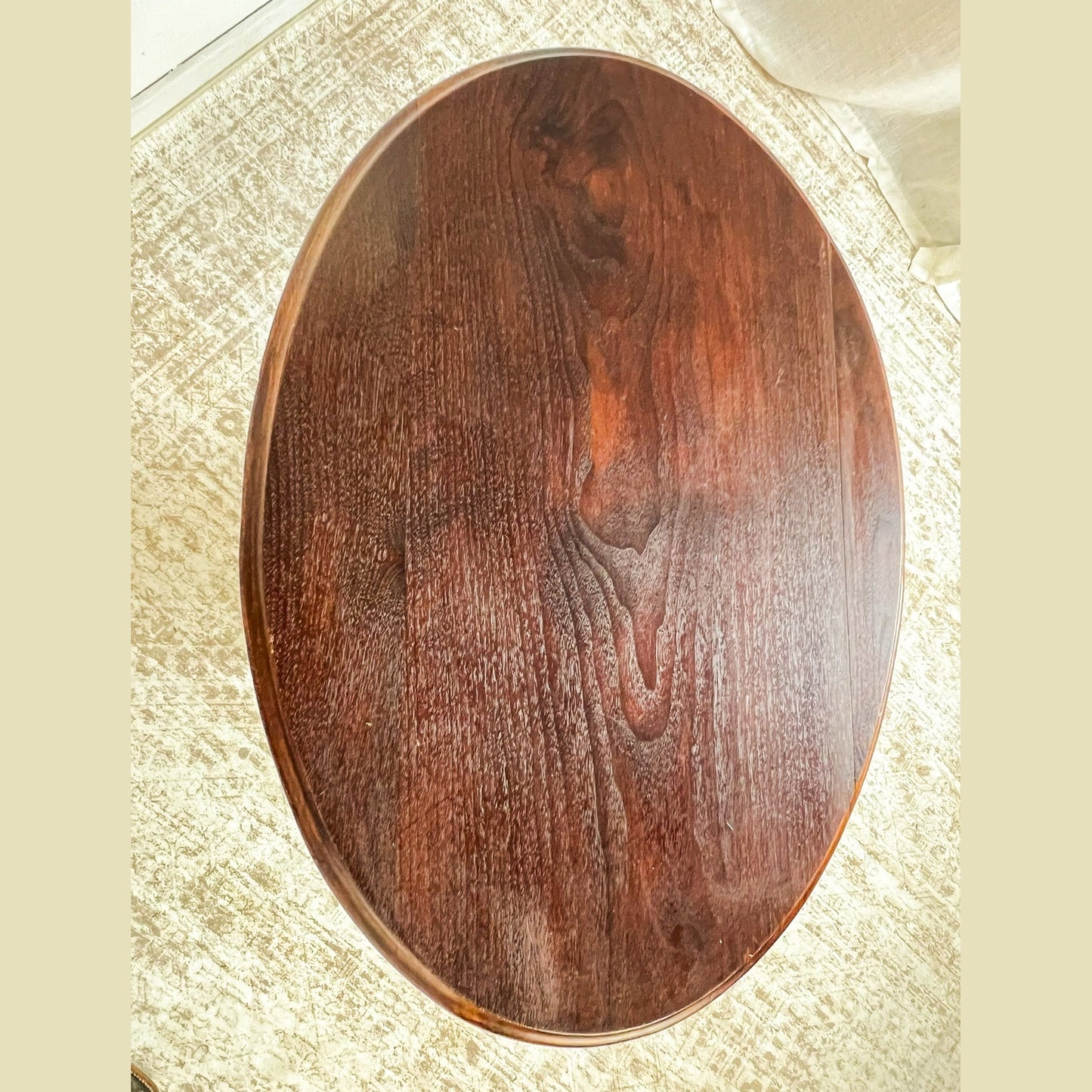 Antique American Eastlake Walnut Side Table on Original Casters