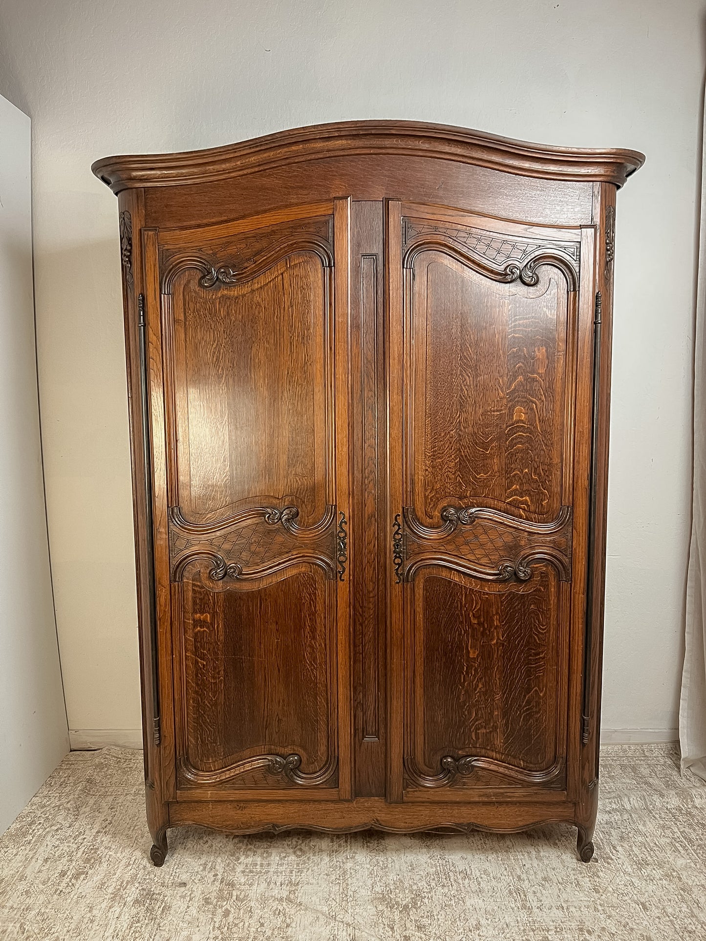 French Provencial Oak Armoire