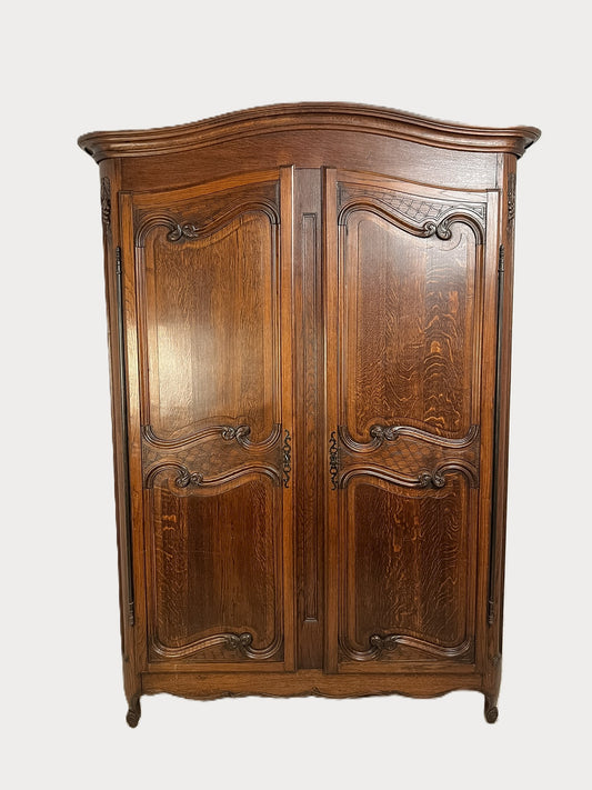 French Provencial Oak Armoire