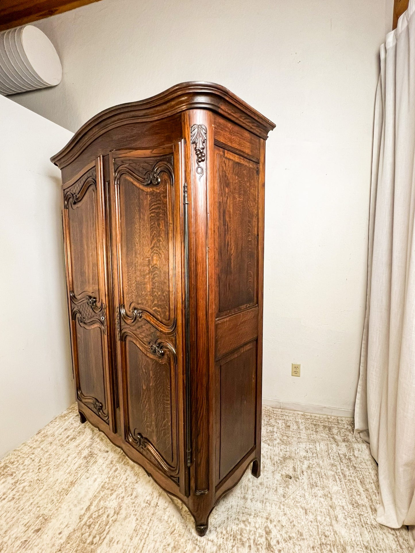 French Provencial Oak Armoire