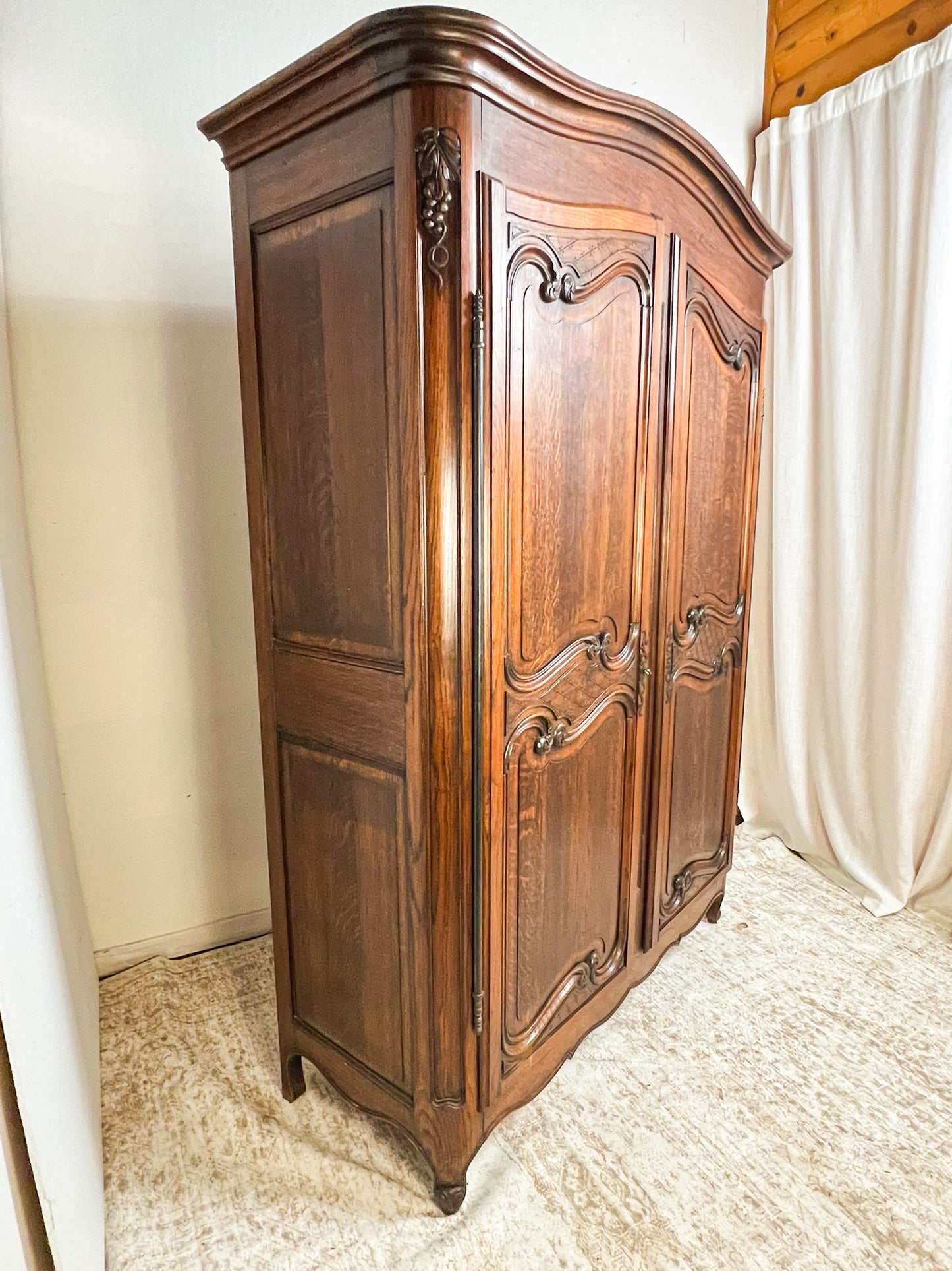 French Provencial Oak Armoire