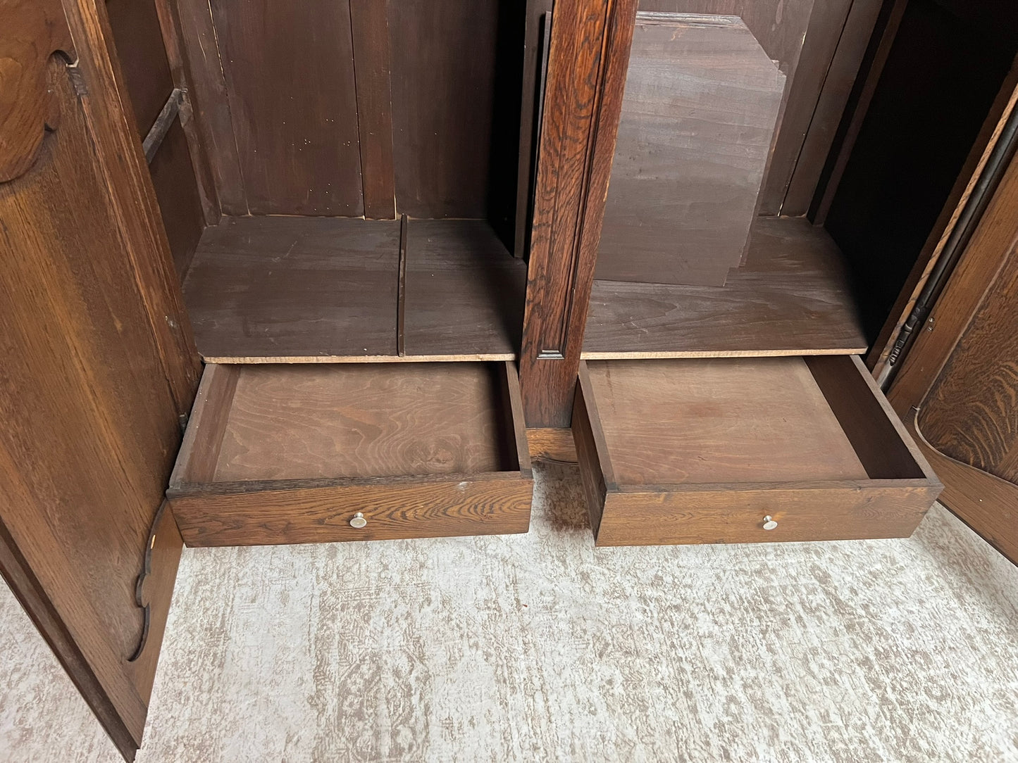 French Provencial Oak Armoire