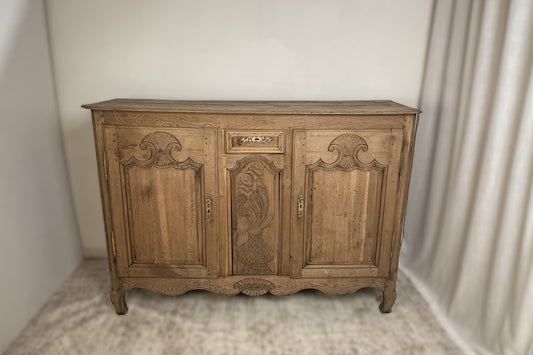 Antique French Provincial Oak Buffet #200