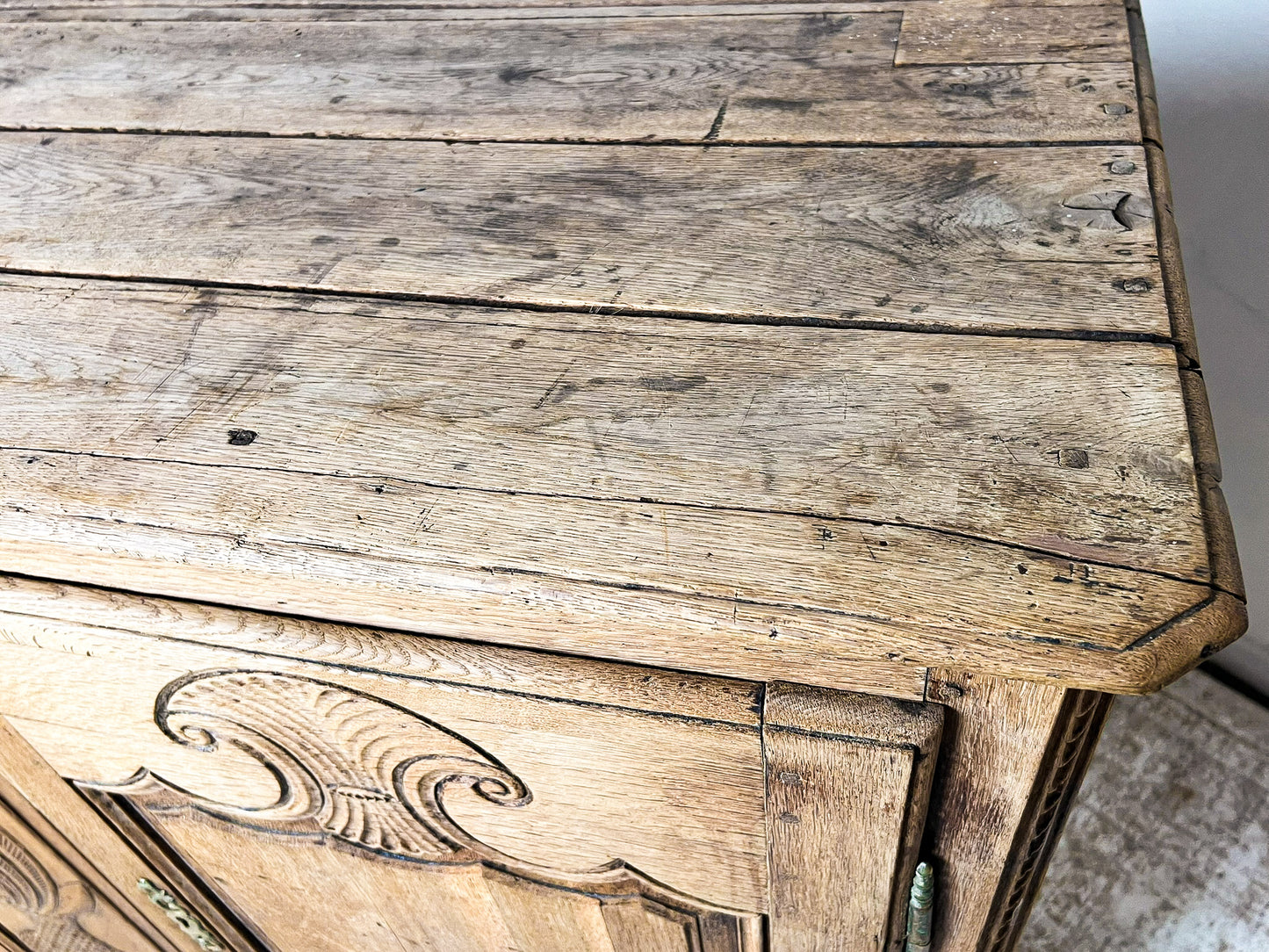 Antique French Provincial Oak Buffet #200